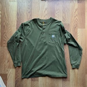 Cathartt 3-button Henley style Long Sleeve Large